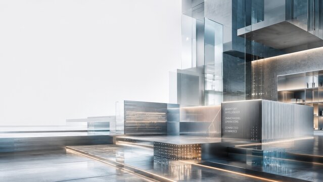 Premium Retail Technology Editorial Layout Background