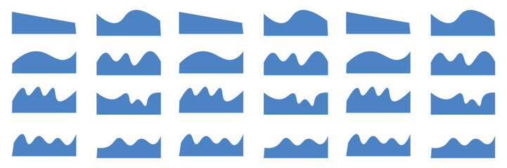 Set of down border, separator, divider shapes vector illustration © muhammad