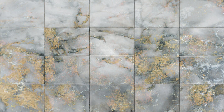 white marble stone tiles floor pattern , dark gray interior veneer background, gold rustic texture, bathroom wall decoration design  