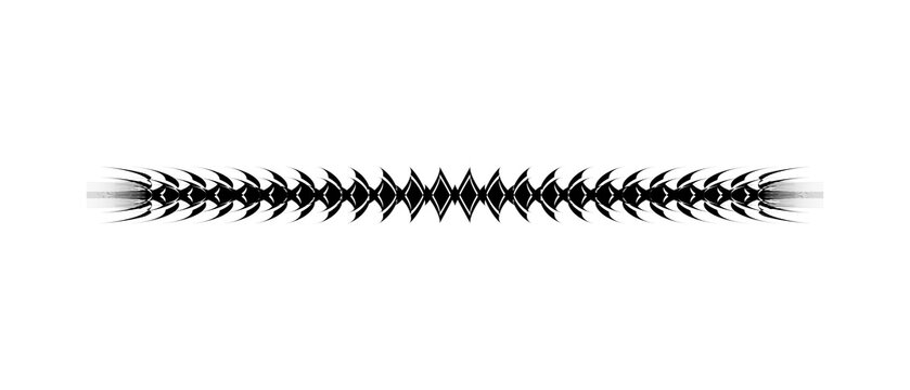This is with thorns facing backward on the right and left, and an interlocking edge.
