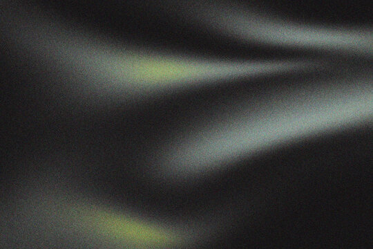 Abstract dark background with parallel neon light streaks and grainy texture