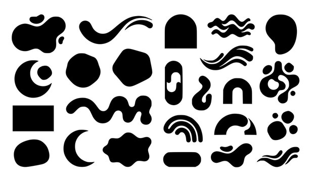 Abstract Organic Blob and Liquid Shape Collection for Modern Graphic Design and Creative Background Elements