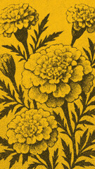 Obraz premium Vintage floral art mobile wallpaper