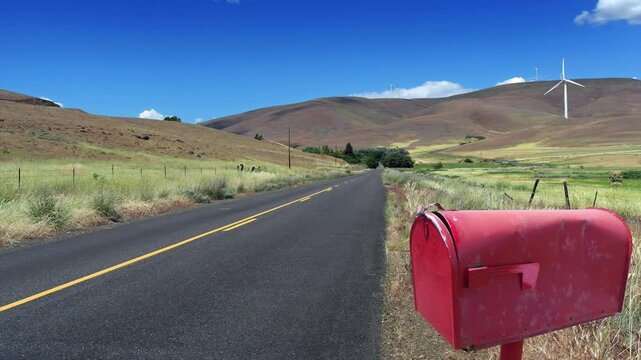 American Mail box beside the road