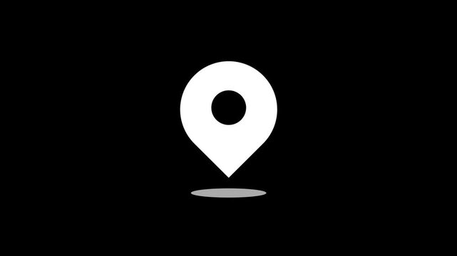 Minimalist UI Location Pin Map Pointer Navigation Animation Element