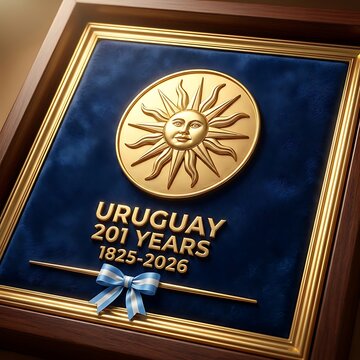 uruguay 201 years independence day celebration plaque