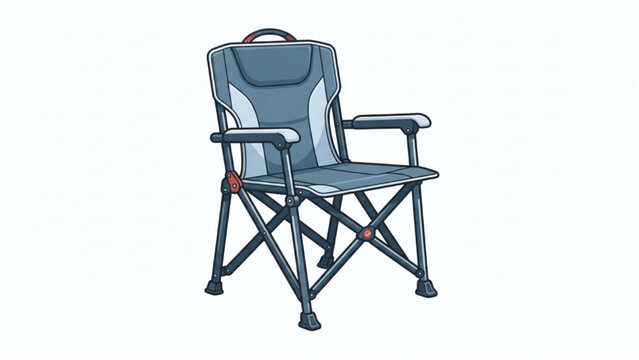 Collapsible Portable Folding Chair for Outdoor Camping and Comfortable Garden Seating Furniture