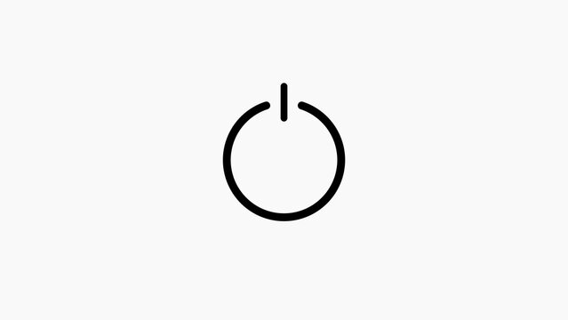 Power button icon, power on , off button.