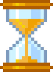 Fototapeta premium Hourglass Sand Falling Pixel Art