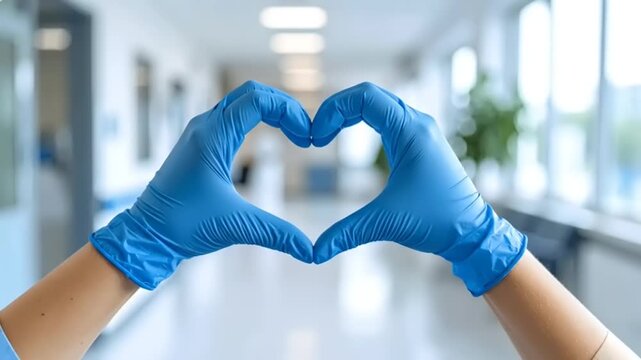 Healthcare worker showing love and care.