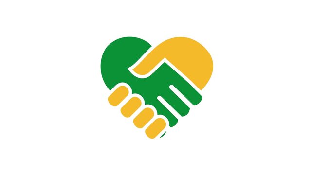 Foundation Logo With Handshake Love Shape Animation Video 4K suitable for your project needs