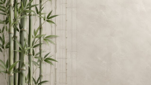 Premium Bamboo Editorial Layout Background for Modern Beauty Business