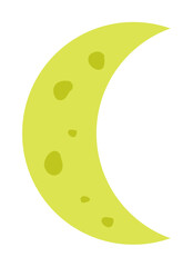 Cute crescent Moon sticker © Ekatamadesign