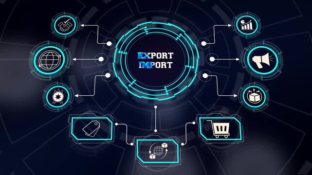 Export import management dashboard tracking global merchant shipping documentation and maritime custom clearings