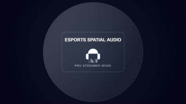 Digital Spatial Audio Interface Animation for Esports Gaming Streamers