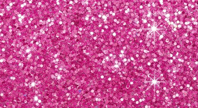 Vibrant Pink Glitter Background with Sparkling Stars and Shimmering Texture for Festive Celebration and Glamour Design