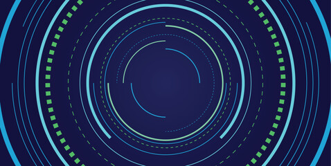 Technology Digital Abstract Background Circle Light Glowing Neon Rings Creating A Modern Futuristic Interface Abstract Futuristic HUD Interface Circle Technology Background with Digital Radar Rings © alphabeticmind