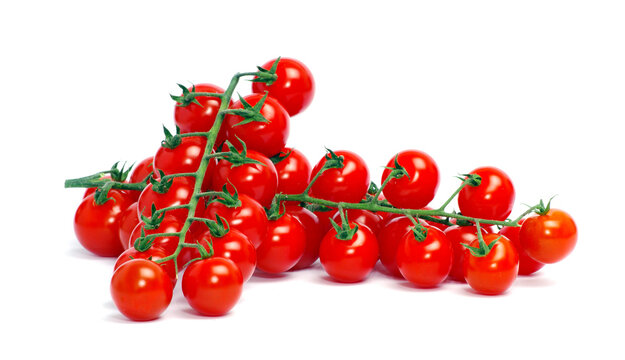 Cherry tomatoes isolated on white