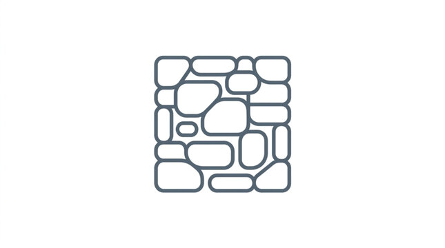 Abstract stone wall pattern vector illustration.