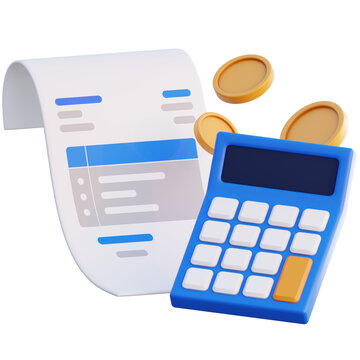Expense Calculator 3D Icon