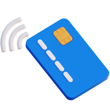 Contactless Credit Card 3D Icon