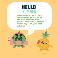 Naklejka premium Summer Vibes Design Assets, Cute Hand Drawn Vector Illustrations for Travel and Beach Themes 