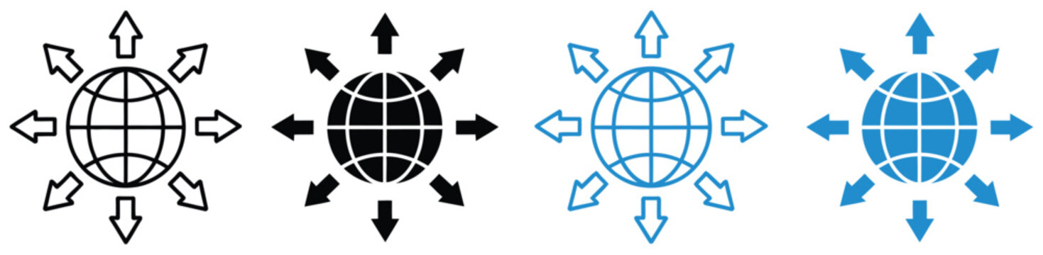 Global Network Connection Icon Representing World Expansion Internet Connectivity Digital Communication and Worldwide Technology vector design