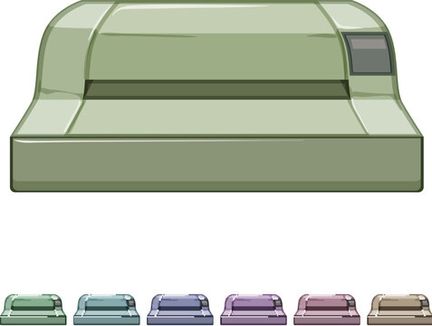 equipment laminator machine cartoon. work business, factory production equipment laminator machine sign colorful illustration