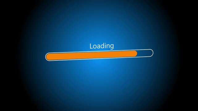 3d Loading bar animation concept for digital technology and website progress or page loading.