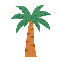 Obraz premium PNG Colorful tropical palm tree illustration.