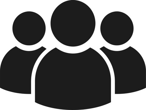 Users icon, group of people symbol, team sign