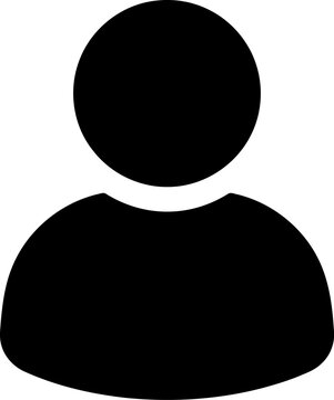 User profile icon, simple flat design