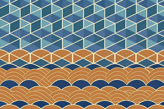 multicolor paper grid texture background with geometric wave pattern