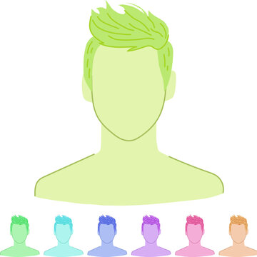 sidepart hairstyles for men cartoon. combover spiky, fringe afro, caesar ivy sidepart hairstyles for men sign vector