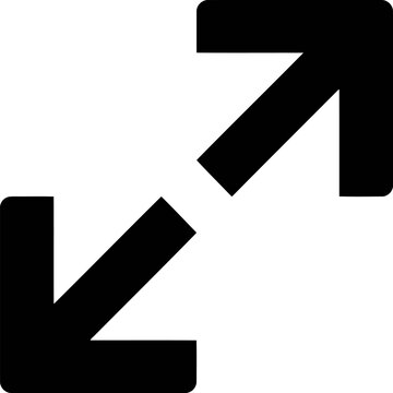 Expand icon, resize arrows, full screen symbol