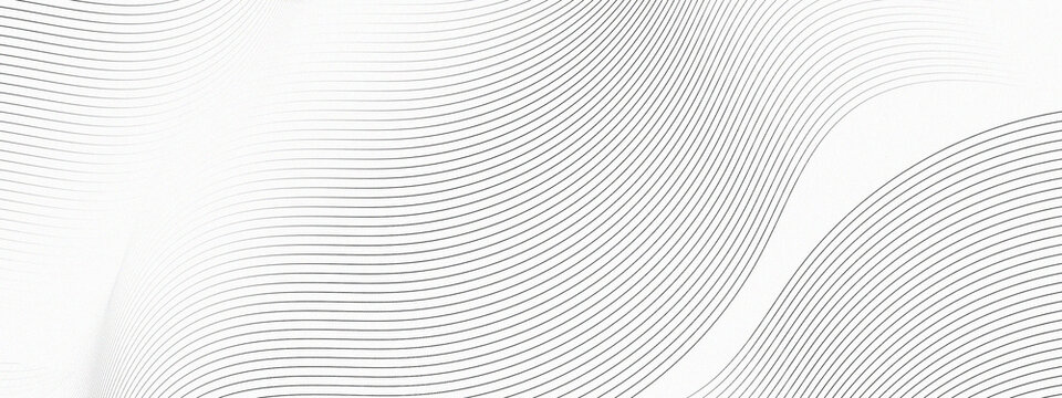 Minimalist Black and White Vector Waves Texture