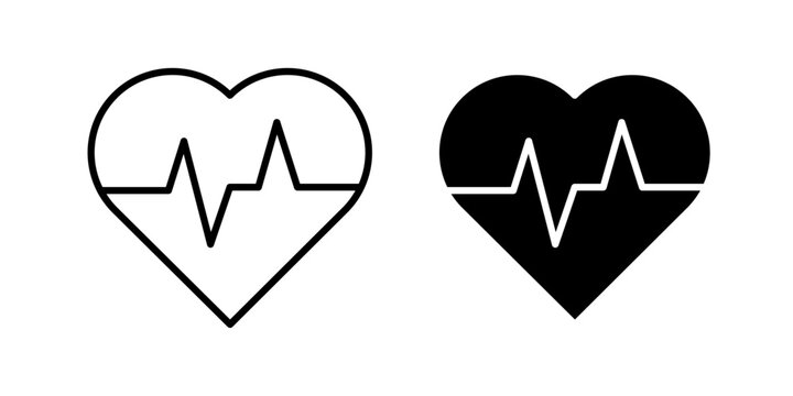 Heartbeat Icon represents heart monitoring, cardiovascular wellness, and medical care with an editable outline vector illustration.