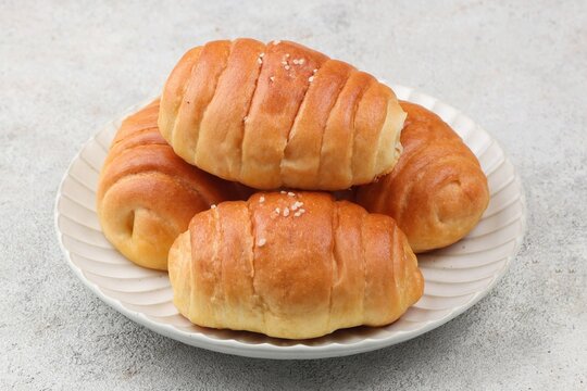 Salt bread, Sogeumppang or Shio pan with a soft, fluffy interior and a golden