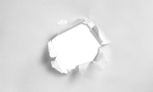Torn Paper Hole Frame with Ripped Edges and Blank Copy Space Grunge Texture Background Design Element for Creative Concepts and Openings PNG