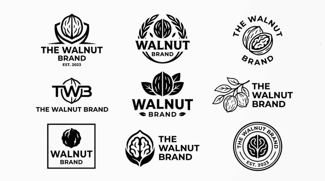 Collection of Walnut Brand Logos and Emblems - Modern & Classic Designs