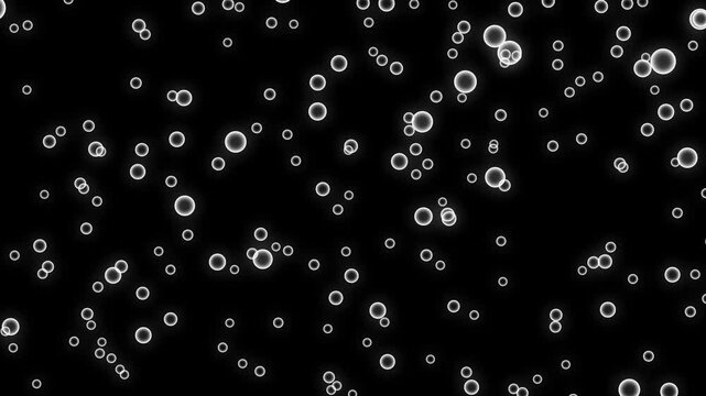 Floating white glowing bubbles