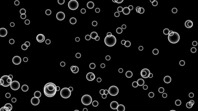 Floating 3D soap bubbles