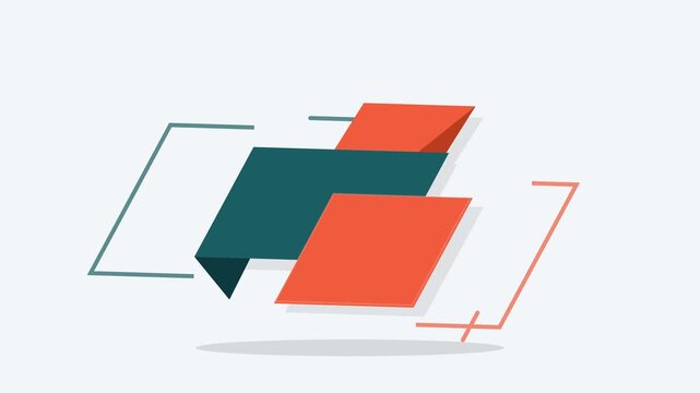 Minimalist Abstract Geometric Motion Graphic Animation with Changing Shapes, Lines and Soft Color Transitions, Dynamic Visual Element Suitable for Backgrounds, Headers and Decorative Overlays