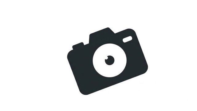 Camera icon vector silhouette isolated on white background