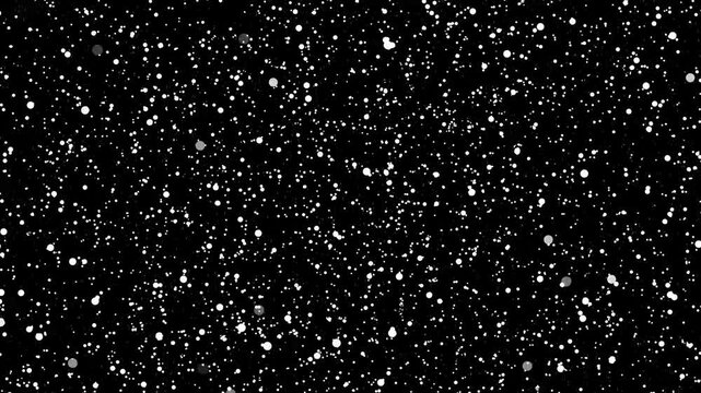 White falling snow particles overlay