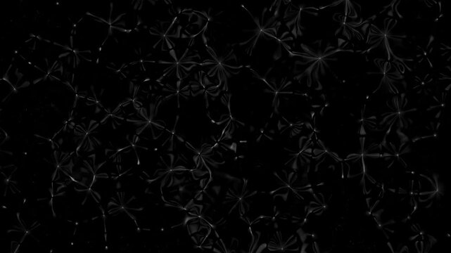 Black 3D abstract organic pattern