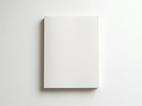 Blank white book cover mockup for branding design. magazine mockup psd