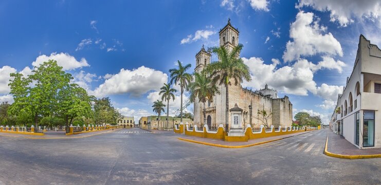 San Servacio Church and Colonial Architecture in Valladolid Yucatan Mexico