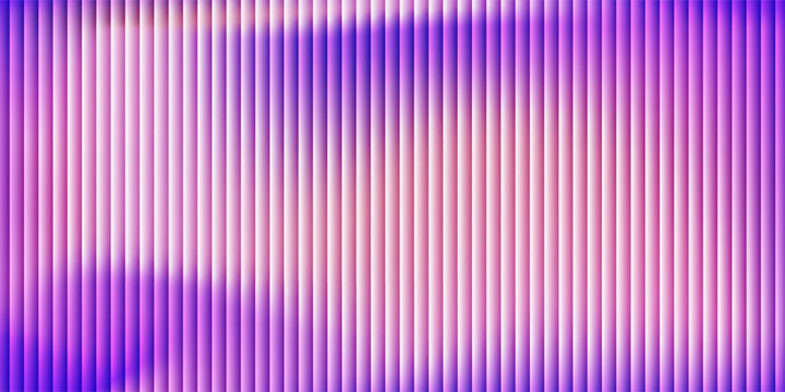 Abstract background of liquid purple gradient in dark glossy with striped effect. Refraction of wavy striped glass.