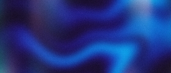 Abstract blue gradient background with grainy texture, soft light waves and dark cosmic atmosphere for modern digital design © Rahman
